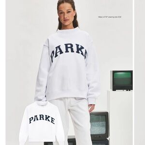 Parke Varsity Mockneck White + Denim